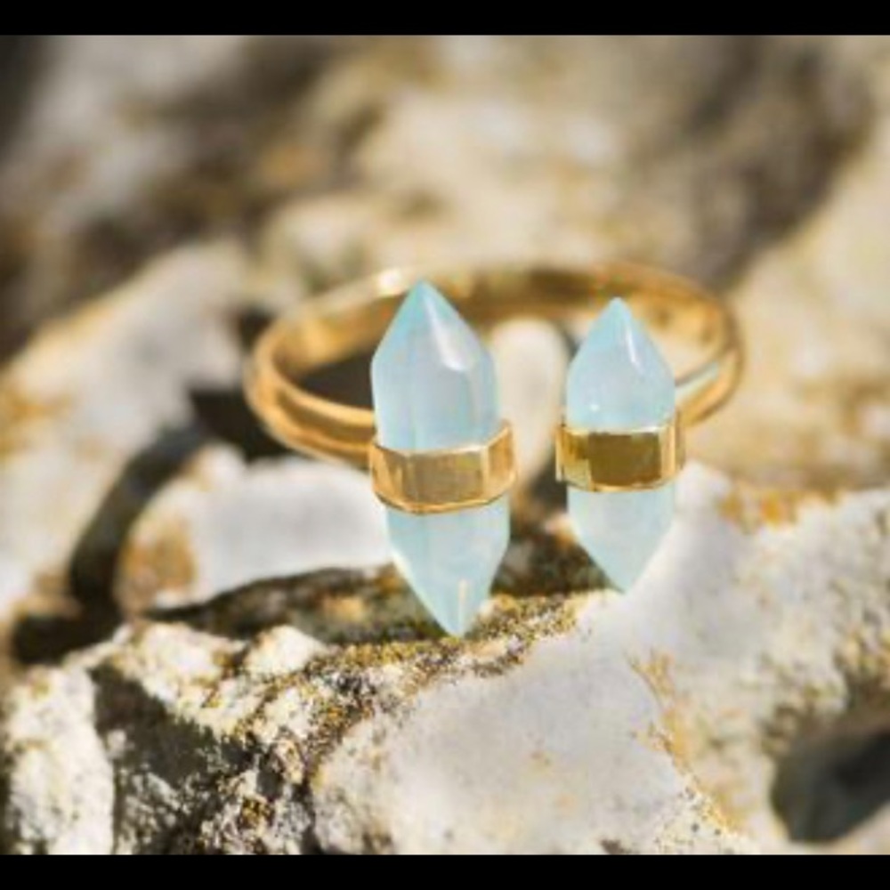 14 Karat Gold Plated Spike Ring